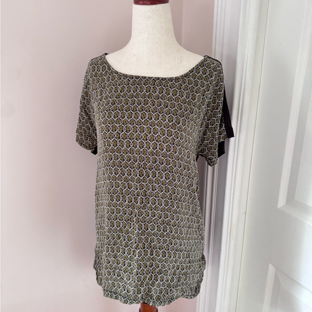Rachel Zoe Silk Geometric Print Blouse
